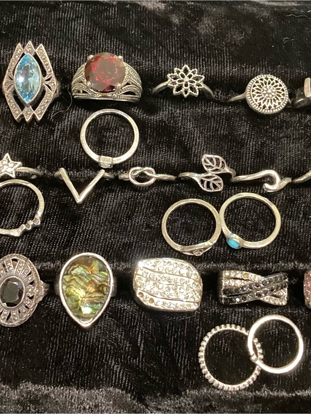 Mixed Women’s Ring lot with Multi-Colored Stones